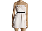 BCBG Max Azria - Metallic Jacquard Strapless Dress (Cream) - Apparel