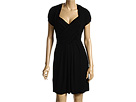 BCBGMaxAzria - Cross Front Jersey Wrap Dress (Black) - Apparel