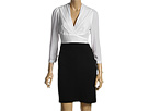 BCBGMaxAzria - Faux Wrap Pencil Dress (Black) - Apparel