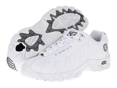 UPC 097621927601 product image for K-Swiss ST329 (White/Black/Silver) Men's Shoes | upcitemdb.com