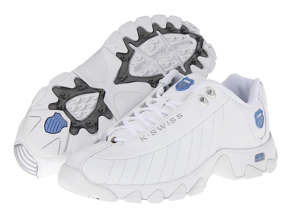 UPC 097621229378 product image for K-Swiss ST329 (White/Silver/Carolina) Women's Cross Training Shoes | upcitemdb.com