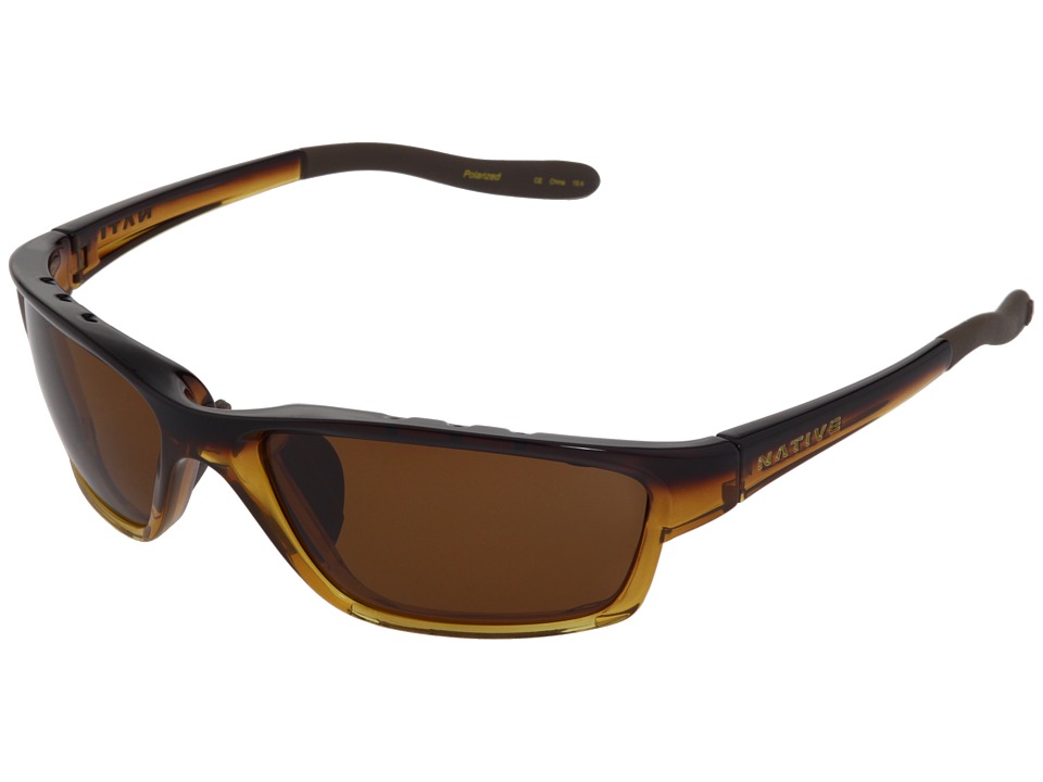 Native Eyewear Versa Polarized (Pale Ale Fade/Brown Polarized Lens) Sport Sunglasses