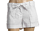 BCBGMAXAZRIA - Cuffed Linen Short (White) - Apparel
