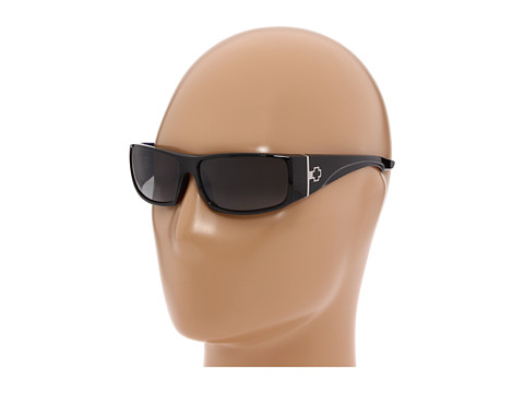 Spy Optic - Cooper XL (Black/Hipster Plaid - Grey/Black Mirror Lens) Sport Sunglasses