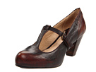Frye - Lois T Strap (Dark Brown Brush Off)