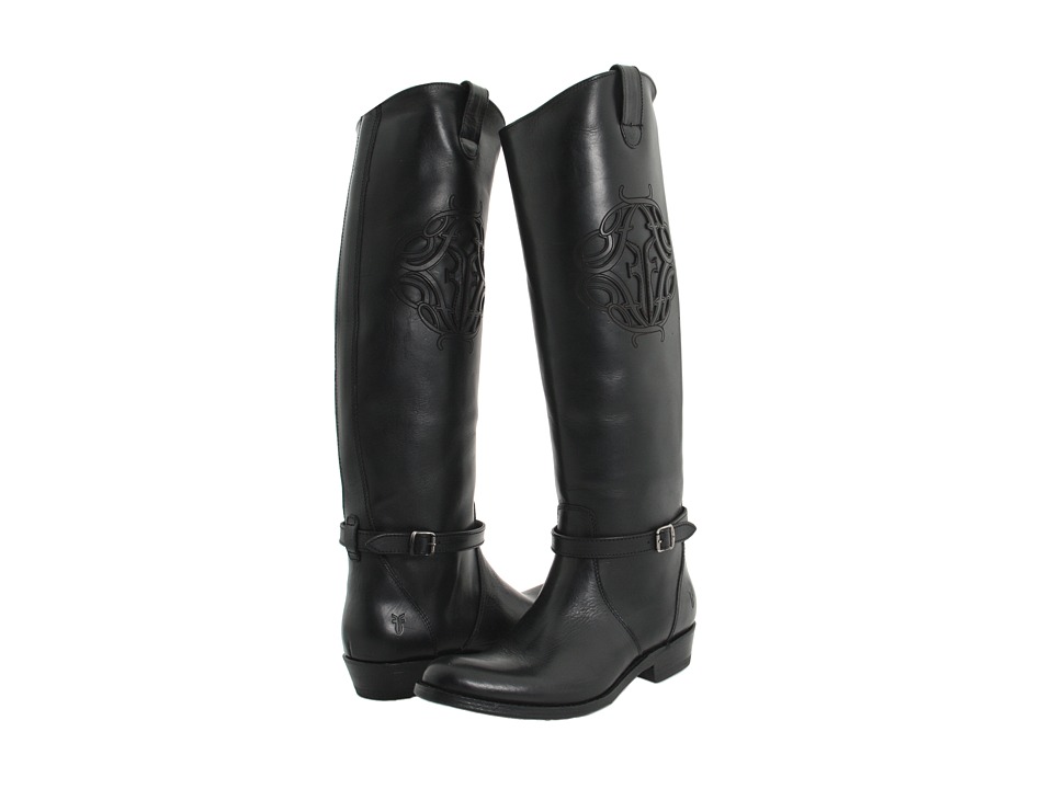 Frye - Rider Logo (Black) Cowboy Boots