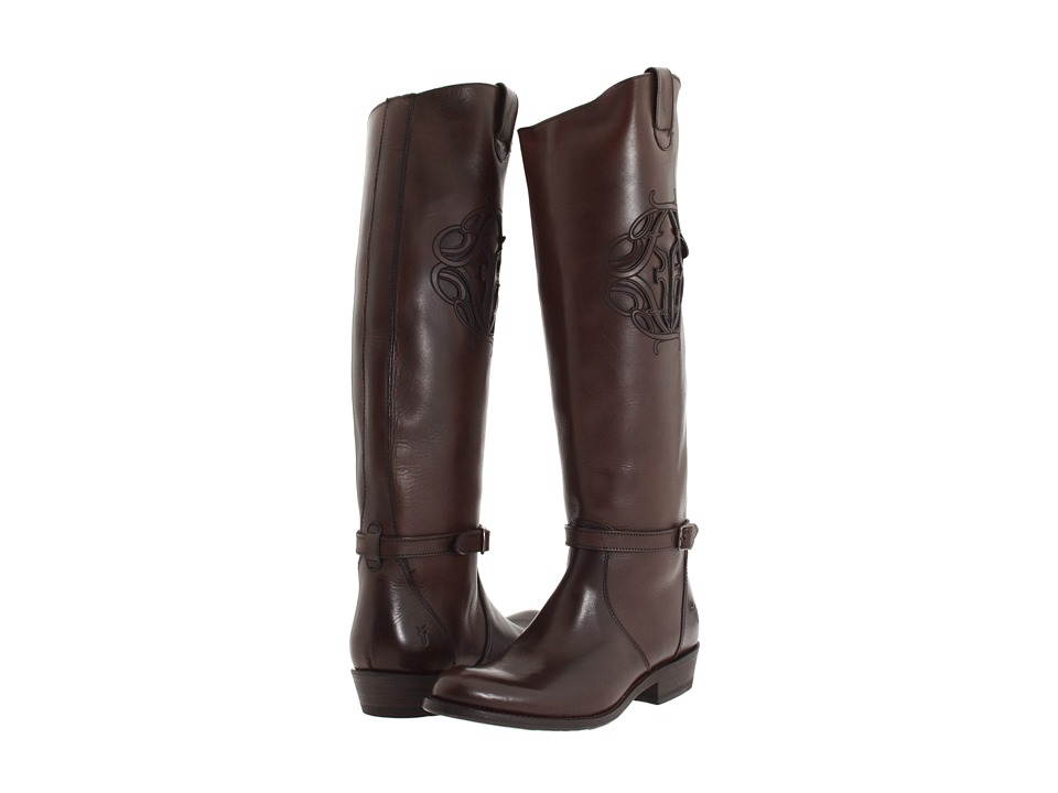 Frye - Rider Logo (Dark Brown) Cowboy Boots