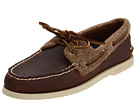 Sperry Top-Sider - A/O 2 Eye Leather/Wool (Dark Brown/Tan)