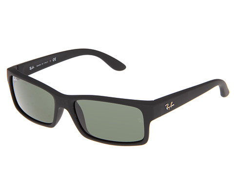 Ray-Ban - RB4151 (Black Rubber/Crystal Green) Plastic Frame Fashion Sunglasses