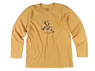 Life is good Kids - Crusher Longsleeve (Little Kids/Big Kids) (Bike Kick Soccer on Mustard Yellow)