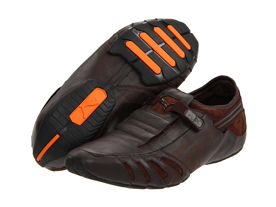 PUMA - Vedano V (Black Coffee/Golden Poppy) Men
