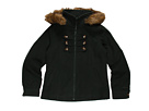 London Fog Kids - L211A67 Girls Military-Inspired Jacket w/Hood (Big Kids) (Hunter) - Apparel