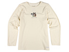 Life is good Kids - Girls Crusher L/S (Little Kids/Big Kids) (Vintage Ivory)