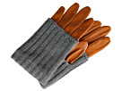 Echo Design - Knit Over Leather Gloves (Saddle)