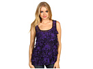 DKNY Jeans Missy - Lace Print Ruffle Front Top (Prince Combo)