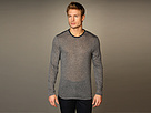 John Varvatos - L/S Striped Crew (Dark Grey Heather)