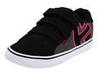 etnies Kids - Fader Vulc Strap (Toddler/Youth) (Black/Black/Pink)