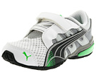 Puma Kids - Voltaic 3 V (Infant/Toddler/Youth) (White/Limestone/Black/Classic Green)