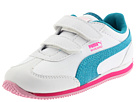 Puma Kids - Whirlwind Glitter (Infant/Toddler) (White Sand/Ceramic Green/Fluorescent Pink)