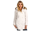 Jessica Simpson - Faux Fur Trim Snap Placket Coat (Eggshell)