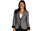 AK Anne Klein - Glen Plaid Blazer (Black/Sugar)