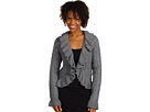 AK Anne Klein - L/S Front Ruffle Cardigan (Stone Grey)