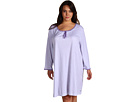 Karen Neuburger - Plus Size Baroque L/S Nightshirt (Stripe Orchid)