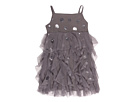 Biscotti - Shiny Bubbles Net Dress w/Straps (Little Kids) (Grey)