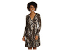 Karen Kane - Cheetah Print Wrap Top Dress (Cheetah Print)