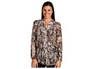 Karen Kane - Pleated Print Shirt (Stone Combo Print)