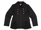 Kate Mack - An American In Paris Military Jacket w/ Ruffles (Big Kids) (Black)