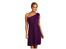 Max and Cleo - One Shoulder Jersey and Chiffon Dress (Purple Berry)