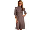 Max and Cleo - 3/4 Sleeve Turtleneck Dress (Heather Putty)