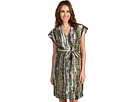 Kenneth Cole New York - Pebble Print Military Dress (Antique White Combo)