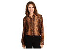 Kenneth Cole New York - Neutral Lizard Boyfriend Shirt (Mushroom Combo)