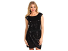 Laundry by Shelli Segal - Sequin Dress With GrossGrain Band (Black)