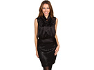 Laundry by Shelli Segal - Brocade and Satin Mock Neck Dress (Black Multi)