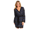 Laundry by Shelli Segal - Multi Stitch V-Neck Sweater Dress (Atlantic)