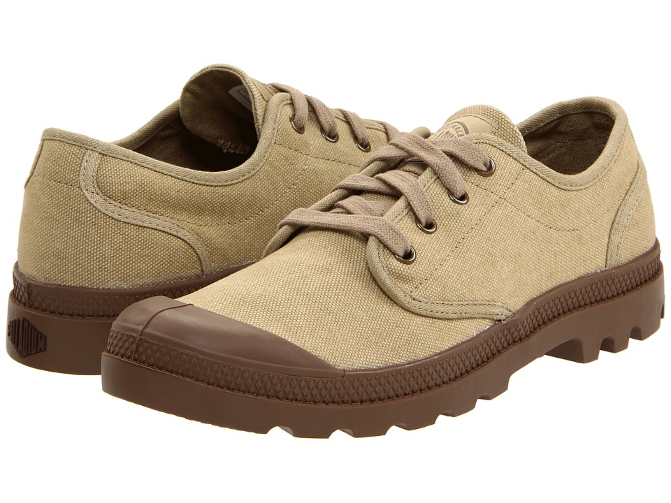 UPC 845946000154 product image for Palladium - Pampa Oxford (Stonewashed Dark Khaki) Men's Lace up casual Shoes | upcitemdb.com