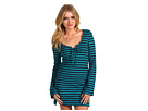 Roxy - Coast Is Clear Dress (Navajo Teal Stripe)