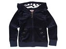 Juicy Couture Kids - Sailor Velour L/S Zip Hoodie (Toddler/Little Kids) (Regal)