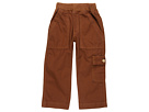 Charlie Rocket - Rib Waist Rip Stop Pant (Infant/Toddler) (Brown)