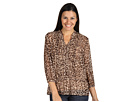 Jones New York Sport - 3/4 Sleeve Pintucked Animal Print Top (Multi)