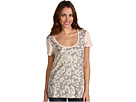 DKNY Jeans Missy - Leopard Sequins Scoop Neck Tee (Shell)