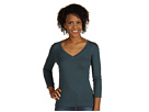 Three Dots - 1x1 Lt 3/4 Sleeve Deep V-Neck (Oceanstorm)
