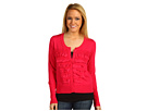 rsvp - Ruffled Cardigan (Bright Rose)