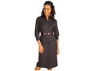 Ellen Tracy - Shirtwaist Day Dress (Charcoal)