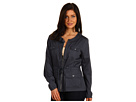 DKNY Jeans Petite - Petite Four-Pocket Zip Front Jacket (Midnight)