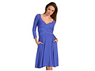 Halston Heritage - Criss Cross Bodice Dress (Ocean Blue)