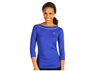 Nike - Rally 3/4 Sleeve Top (Old Royal/White/White)